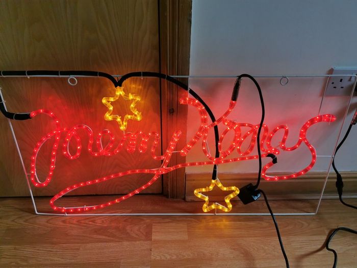 Flashing Merry Xmas  Display