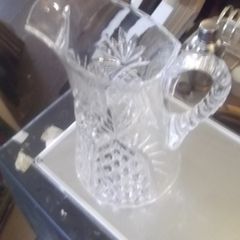 a cut glass water jug