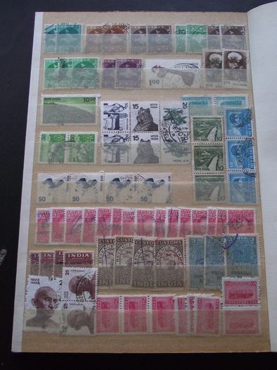 A nice collection of Stamps from India, presented in the album #7