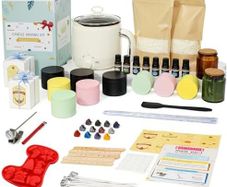 Scented Candle Making Kit with Electric Wax Melter, Candle Making Supplies for Adults Beginners, DIY Craft Tools to Make Your Own Including Dye, Essential Oil, Soy Wax, Wicks, Candle Jars