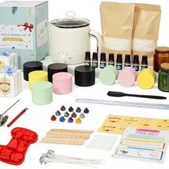 Scented Candle Making Kit with Electric Wax Melter, Candle Making Supplies for Adults Beginners, DIY Craft Tools to Make Your Own Including Dye, Essential Oil, Soy Wax, Wicks, Candle Jars