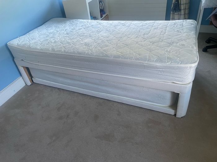 Single bed with guest bed enclosed