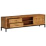 TV Cabinet Solid Mango Wood 140x30x40 cm Image 4