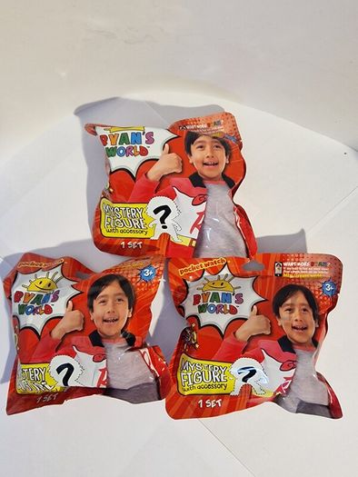 3 x Ryans World Series 10 Mystery Figures Unopened Blind Bags