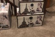 Set Of three wooden storage boxes. Three sets to sell