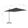 Cantilever Umbrella Cantilever Umbrella with Steel Pole Anthracite 250x250 cm Image 8