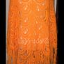 Orange handmade crocheted shawl Image 3