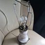 Mid Century Vintage Retro Marble gold ornate metal lamp base Image 8