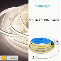 Inductive USB cabinet side COB LED light strip, adjustable brightness, hand sweep motion
