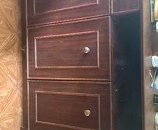 Handmade press & TV unit / small child's bed