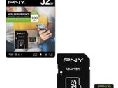 PNY High Performance Micro SD SDHC Memory Card Class10 100MB/s UHS-1 U1 with SD Adapter - 32GB