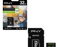 PNY High Performance Micro SD SDHC Memory Card Class10 100MB/s UHS-1 U1 with SD Adapter - 32GB