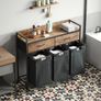 150L Laundry Hamper Baskets with wheels Image 4