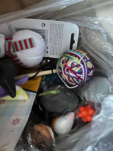 cat climbing set + toys - mint condition
