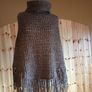 Poncho Cape with Polo-neck  (wool mix) Image 3