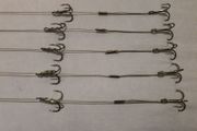 NEW - 5 x Twin Treble Dead Bait Traces for Pike - Pike Perch Trout Salmon Bass Cod Pollock
