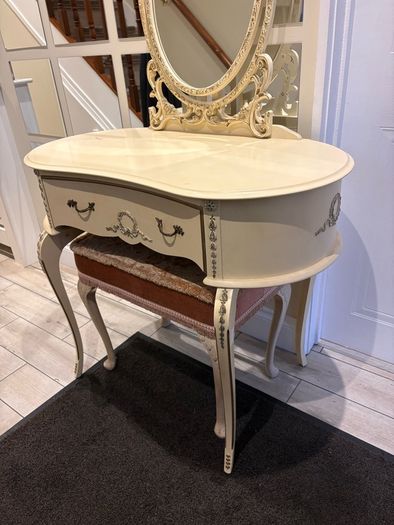 Vintage dressing table and a matching stool