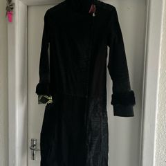 Custo Barcelona print coat with asymmetrical zip