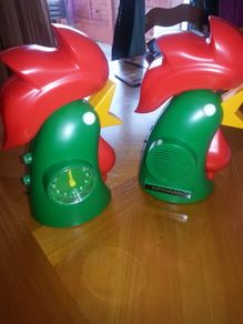 Very rare, mint Kelloggs Alarm Clock and Radio set