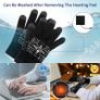 USB Heated Gloves for Men Women - USB Charging Knitted Heating Gloves, Washable Hand Warmers Laptop Mittens, Full Finger Gloves for Winter Gift Image 6