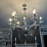Modern Chrome and Crystal Chandelier Image 3