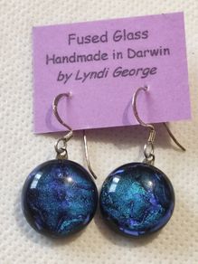 Lyndi George Fused glass earrings
