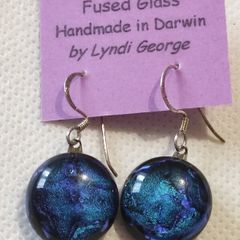 Lyndi George Fused glass earrings