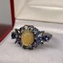 Silver ring with Opal and Lolite Image 5