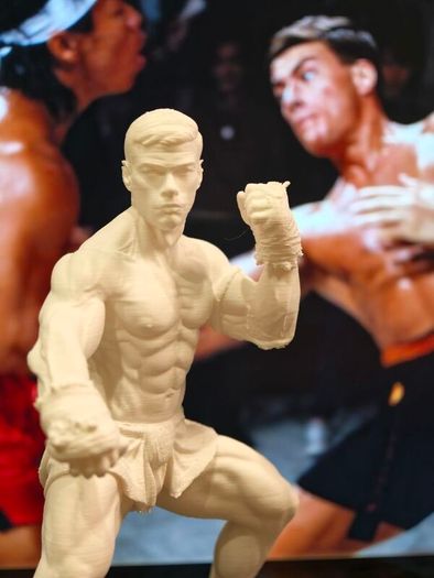 3D Printed Jean-Claude Van Damme Figurine From 80s Movie Kickboxer