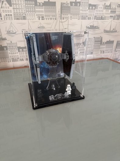 Lego Star Wars Imperial Tie Fighter in Wicked Brick Display Case