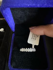 Diamond oval and pear shape ring