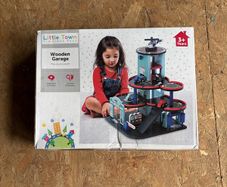 children's toy wooden garage