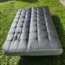 Black Faux-Leather Sofa Bed Image 2