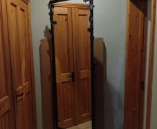 Freestanding,unusual ornate large over 2mtr mirror on frame