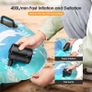 Electric Air Pump, 5200mAh Portable Air Pump with Fast Inflating/Deflating, Rechargeable Electric Pump with 3 Nozzles for Kids Paddling Pool, Swimming Pool, Airbed, Inflatable Boat (FREE SHIPPING) Image 2