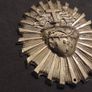 Large Heavy Metal Sacred Heart Medallion Image 3