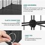2-Tier DIY Cat Enclosure - Indoor Playpen With Metal Wire Dense, Pet Cage for 1-2 Cats, Ferrets, Rabbits, Small Animals - Black, 71x71x71cm Image 3