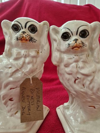 Antique Bo'ness Staffordshire Dogs