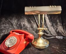 vintage brass bankers lamp