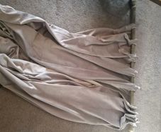 curtain, pole and tiebacks