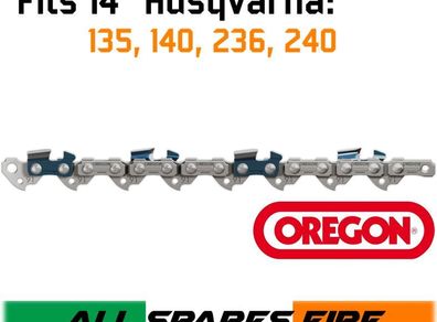 Husqvarna 135 140 236 240 14" Oregon Chainsaw Chain Fits 91vxl-52e
