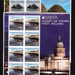 2012 Ireland Europa (Visit Ireland) Commemorative Stamp Sheetlet Plate 1A1A1A1A Fine CDS Used with Dublin cancel of 3rd May 2012 (First day of issue) on envelope extract