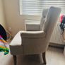Grey Upholstered Armchair Image 4