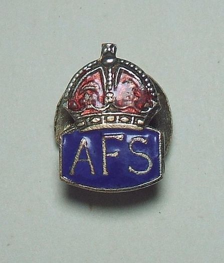 AUXILARY FIRE SERVICE (WW2 Home Front) - an AFS volunteer's lapel badge - unofficial issue (c.1940). RARE!