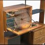 Mid Century Italian Room Divider Bookcase Cocktail Bar Image 2