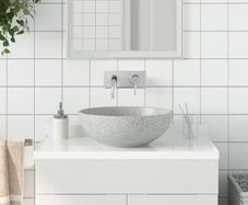 Countertop Basin Grey Round 41x14 cm Ceramic