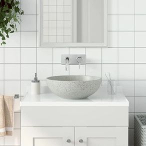 Countertop Basin Grey Round 41x14 cm Ceramic