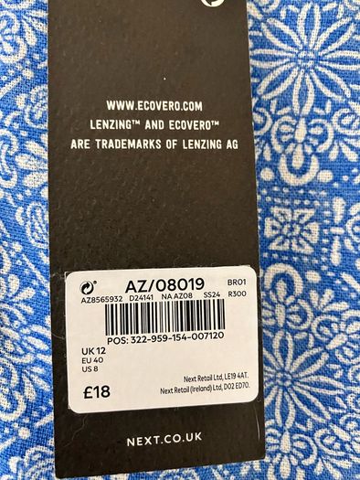 BNWT Size 12 Next Linen Mix Top