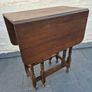 Sturdy strong Folding gateleg Antique Vintage  Arts&Crafts folding side Table Image 5