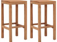 main image for ad Bar Stools 2 pcs Solid Teak Wood